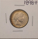 1898 Barber Quarter Coin