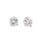 1.12 ctw Diamond Stud Earrings - 14KT White Gold