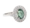 2.19 ctw Alexandrite And Diamond Ring - 14KT White Gold