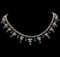 7.45 ctw Diamond Necklace - 18KT White Gold