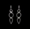 1.15 ctw Diamond Earrings - 14KT White Gold