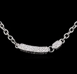 1.40 ctw Diamond Necklace - 18KT White Gold