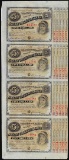 Uncut Sheet of (4) State of Louisiana Baby Bond Obsolete Notes