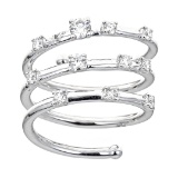 0.6 ctw Diamond Ring - 18KT White Gold