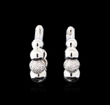 0.28 ctw Diamond Earrings - 14KT White Gold