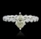 14KT White Gold 1.82 ctw Marquise Cut Diamond Ring