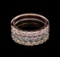 1.65 ctw Diamond Stackable Rings - 14KT Tri-Color Gold