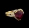 14KT Yellow Gold 5.41 ctw Ruby and Diamond Ring