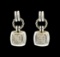 David Yurman Dangling Diamond Earrings - Sterling Silver
