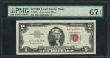 1963 $2 Legal Tender Note Fr.1513 PMG Superb Gem Uncirculated 67EPQ