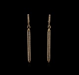0.55 ctw Diamond Earrings - 14KT Rose Gold