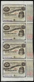 Uncut Sheet of (4) State of Louisiana Baby Bond Obsolete Notes