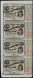 Uncut Sheet of (4) State of Louisiana Baby Bond Obsolete Notes