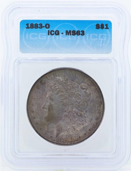 1883-O $1 Morgan Silver Dollar Coin ICG MS63