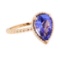 2.72 ctw Tanzanite Ring - 14KT Rose Gold