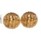 Chanel Gold Domed CC Balloon Vintage Clip On Earrings