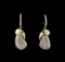 0.62 ctw Diamond Earrings - 14KT White and Yellow Gold