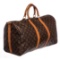 Louis Vuitton Monogram Canvas Leather Keepall 50 cm Bandouliere Duffle Bag