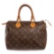 Louis Vuitton Monogram Canvas Leather Speedy 25 cm Bag