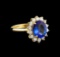 14KT Yellow Gold 2.24 ctw Tanzanite and Diamond Ring