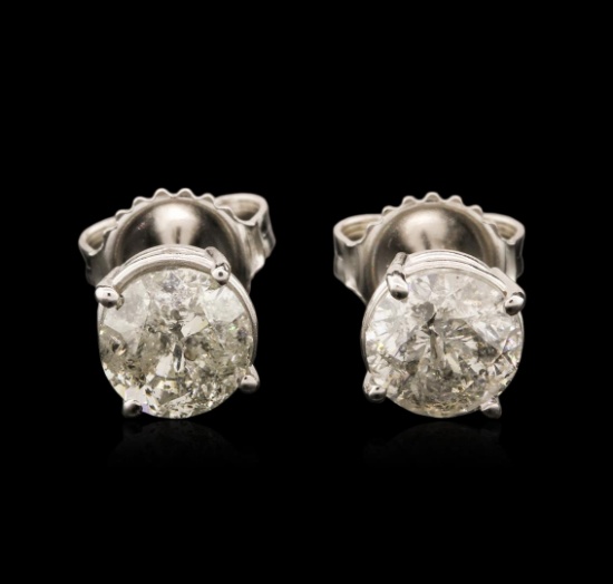 14KT White Gold 1.63 ctw Diamond Stud Earrings