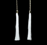 Double Silk Tassel Braided Necklace - Gold Plated