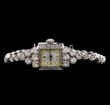 Hamilton 14KT White Gold Diamond Vintage Ladies Watch