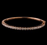 14KT Rose Gold 2.88 ctw Diamond Bangle Bracelet