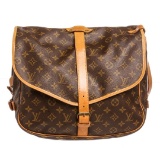 Louis Vuitton Monogram Canvas Leather Saumur 35 cm Messenger Bag