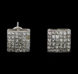 2.00 ctw Diamond Earrings - 14KT White Gold