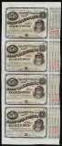 Uncut Sheet of (4) State of Louisiana Baby Bond Obsolete Notes