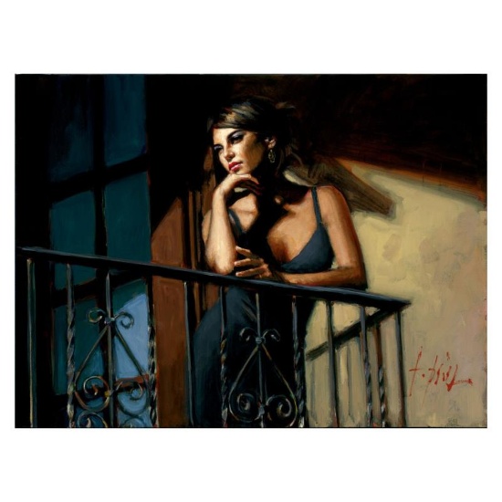 Saba at the Balcony VIII - Black Dress by Perez, Fabian