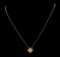 0.16 ctw Diamond Pendant with Chain - 18KT Rose Gold