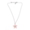 Chanel White Resin CC Star Pendant Necklace 04C