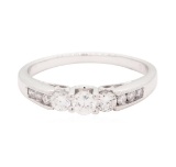 0.5 ctw Diamond Ring - 14KT White Gold