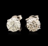 14KT White Gold 2.70 ctw Diamond Stud Earrings
