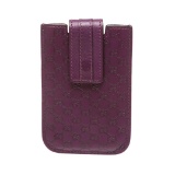 Gucci Purple Micro Guccissima Leather Phone Case