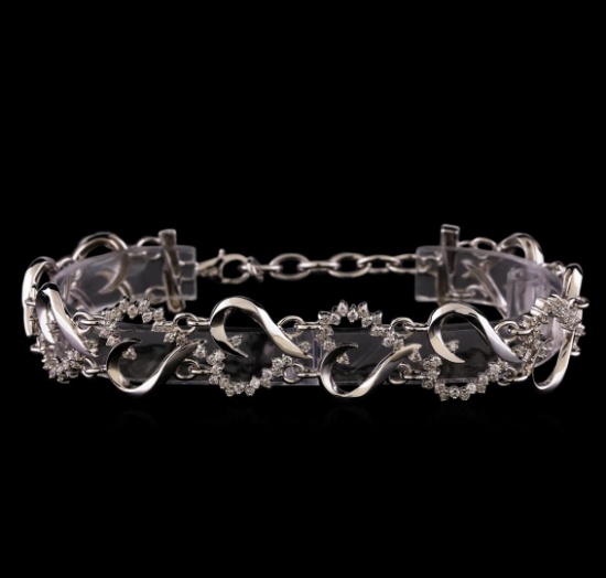 1.42 ctw Diamond Bracelet - 14KT White Gold