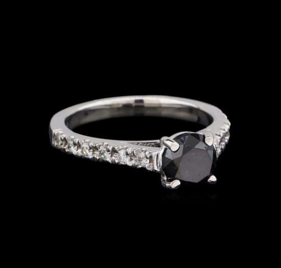 1.52 ctw Black Diamond Ring - 14KT White Gold