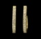 1.00 ctw Diamond Hoop Earrings - 14KT Yellow Gold