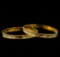 18KT Yellow Gold Bracelet Set