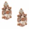 1.39 ctw Morganite and Diamond Earrings - 10KT Rose Gold