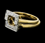 0.50 ctw Diamond Interlocking Rings - 14KT Yellow Gold