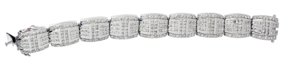 13.20 ctw Diamond Bracelet - 14KT White Gold