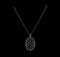 14KT White Gold 1.47 ctw Diamond Pendant With Chain