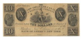 1800's $10 New Orleans Canal & Banking Co.,New Orleans Obsolete Bank Note