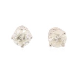 0.5 ctw Diamond Earrings - 14KT White Gold