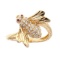 0.01 ctw Ruby and Diamond Ring - 14KT Yellow Gold