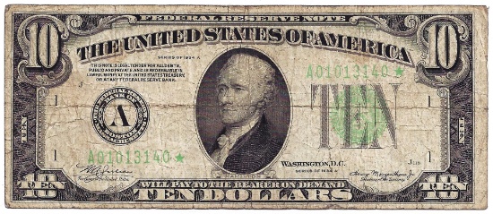 1934A $10 Federal Reserve STAR Note