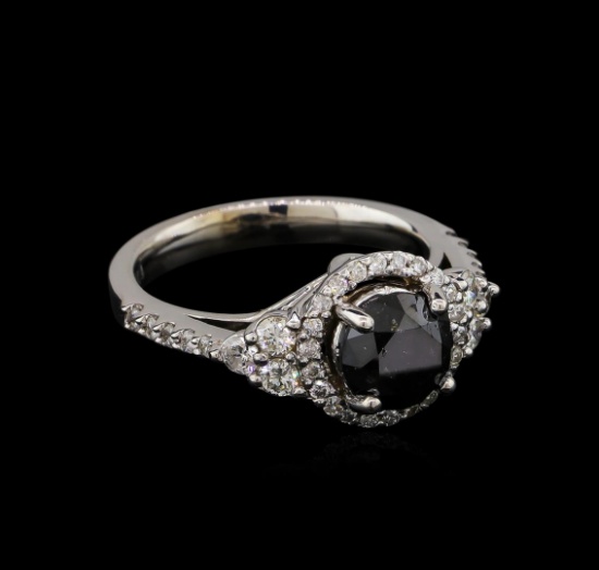 2.50 ctw Black Diamond Ring - 14KT White Gold